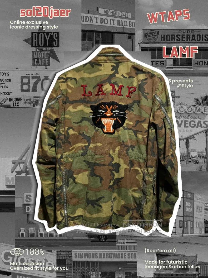 Wtaps Camouflage jacket with a monkey head