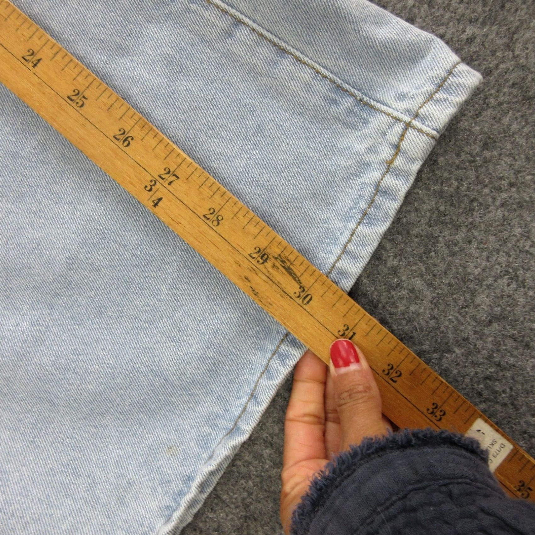 Vintage Edikted Jeans Womens 1X Light Wash High Rise Wide Leg Relaxed Denim Jeans Women Blue Wide-Leg 5-Pocket Size 40" / US 18 - 3 Thumbnail