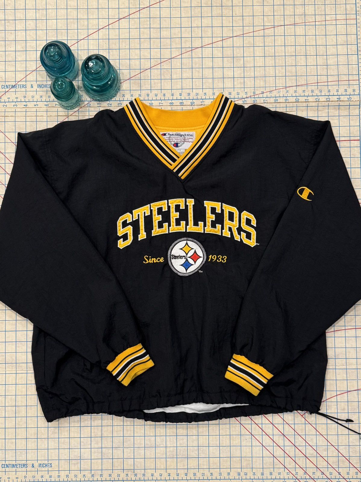 Champion Champion Pittsburg Steelers Pull Over Jacket Men Size XL Blk Size US XL / EU 56 / 4 - 5 Thumbnail