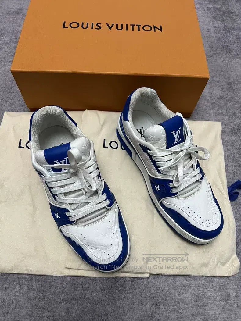 Louis Vuitton Louis Vuitton Blue and White Trainer Casual Shoes Size US 7 / EU 40 - 1 Thumbnail