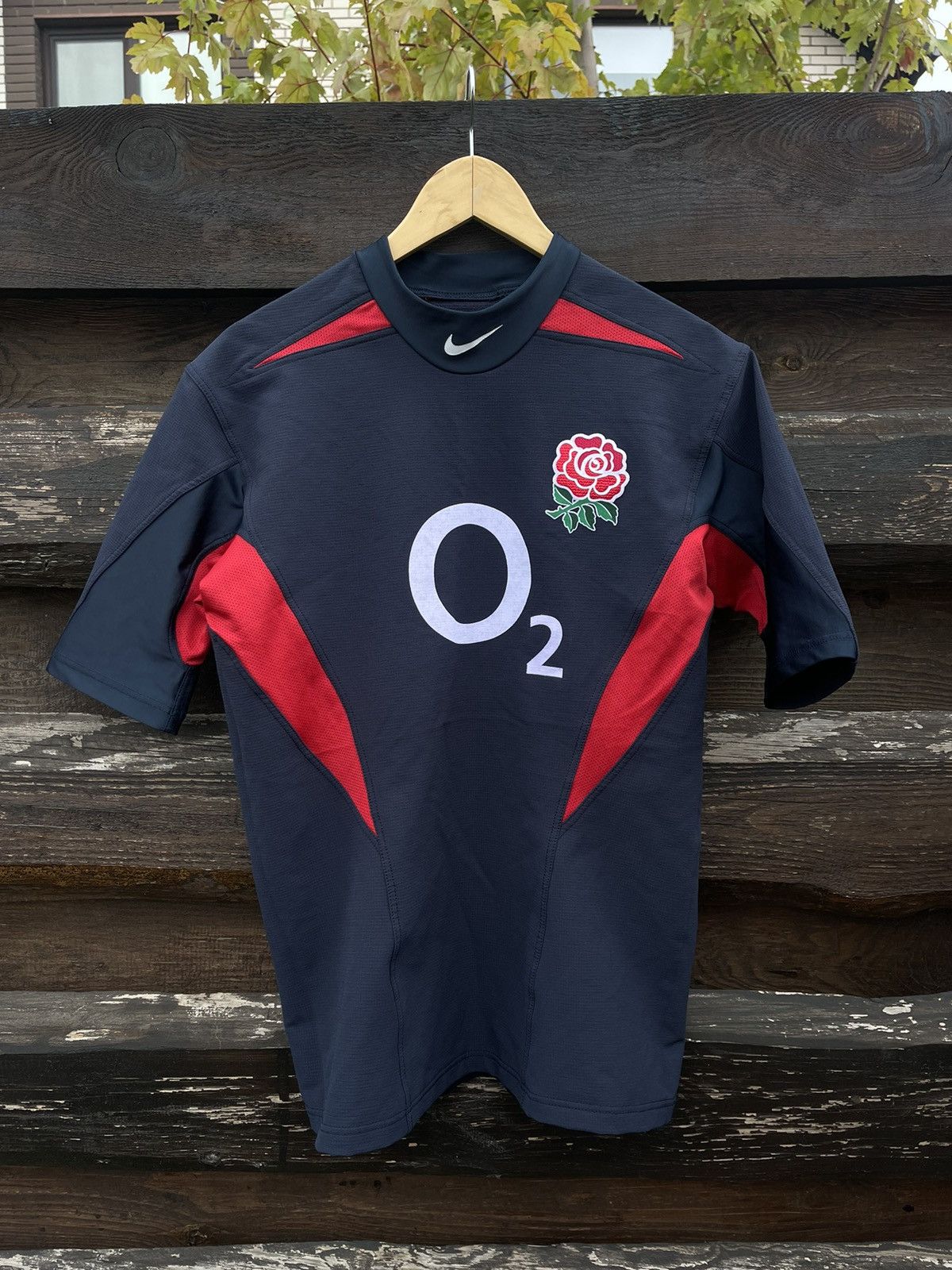 Nike × Vintage Y2K Nike England Rugby drill jersey vintage center logo rare Size US L / EU 52-54 / 3 - 3 Thumbnail