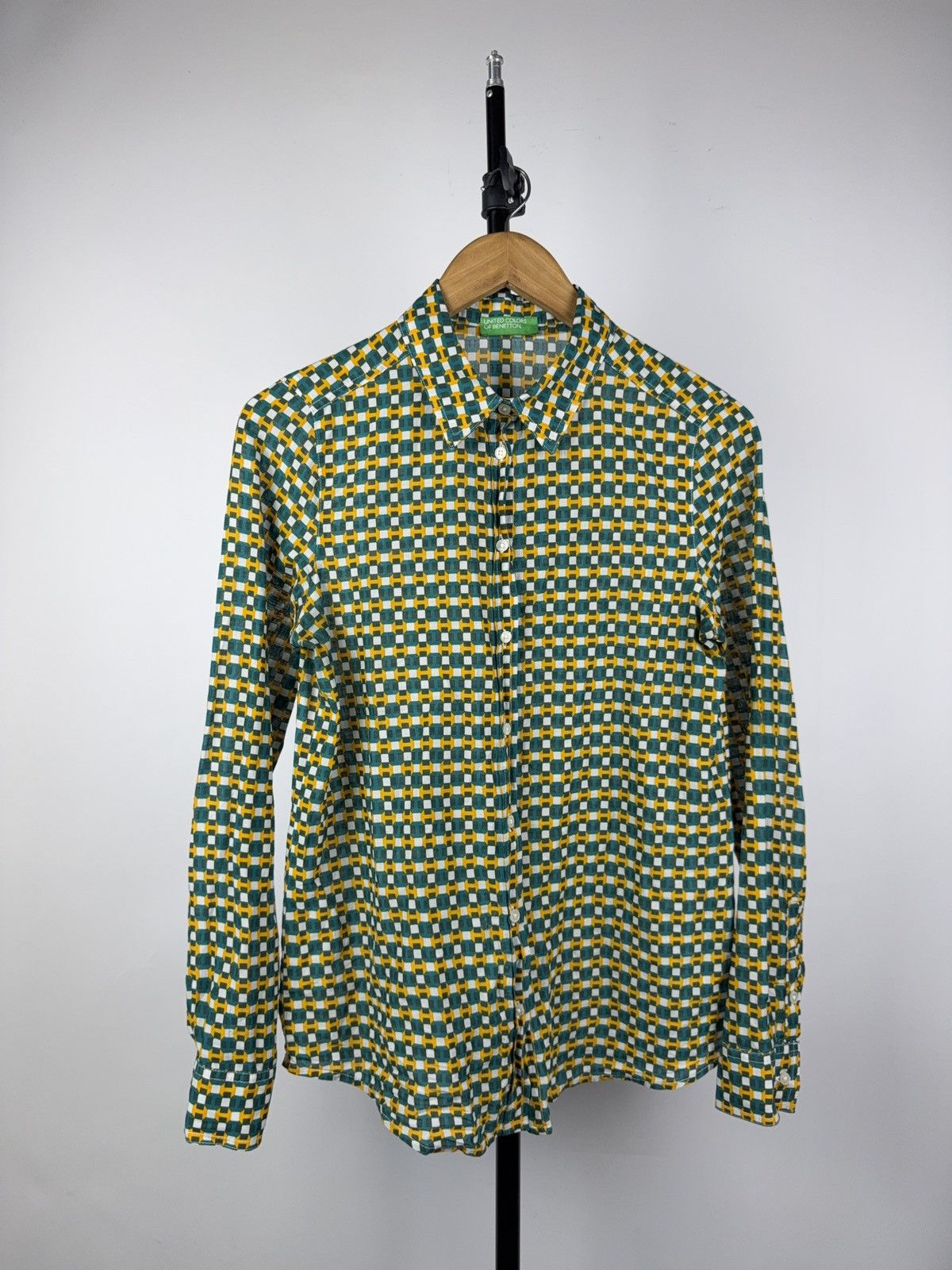 United Colors Of Benetton Vntg Retro United Colors Of Benetton Luxury Mesh Long Shirt Size M / US 6-8 / IT 42-44 - 1 Thumbnail