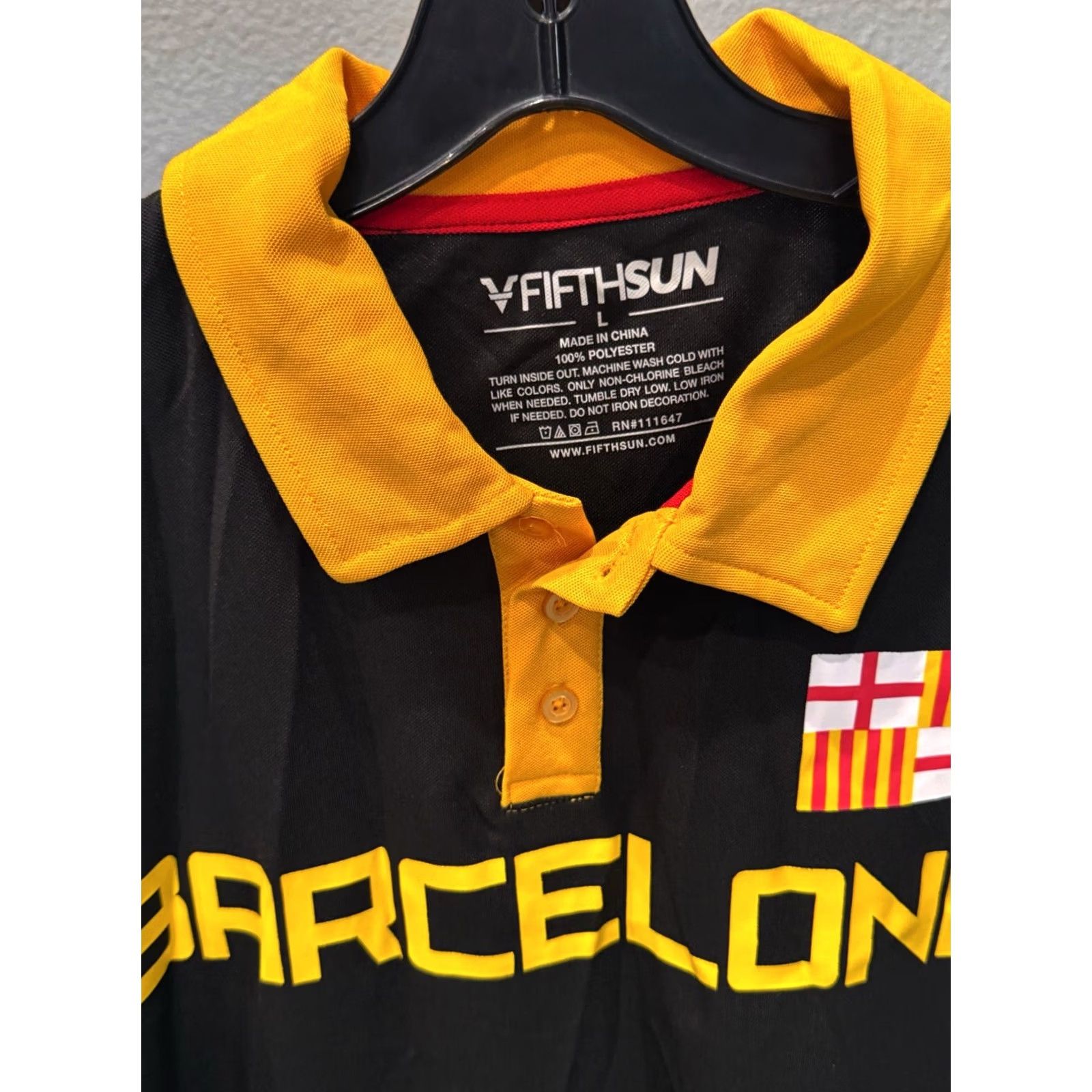 Vintage Fifth Sun Barcelona Polo Shirt L Men Short Sleeve Polo Shirt Large L SHIRT Mens Polo Barcelona L Size US L / EU 52-54 / 3 - 7 Thumbnail