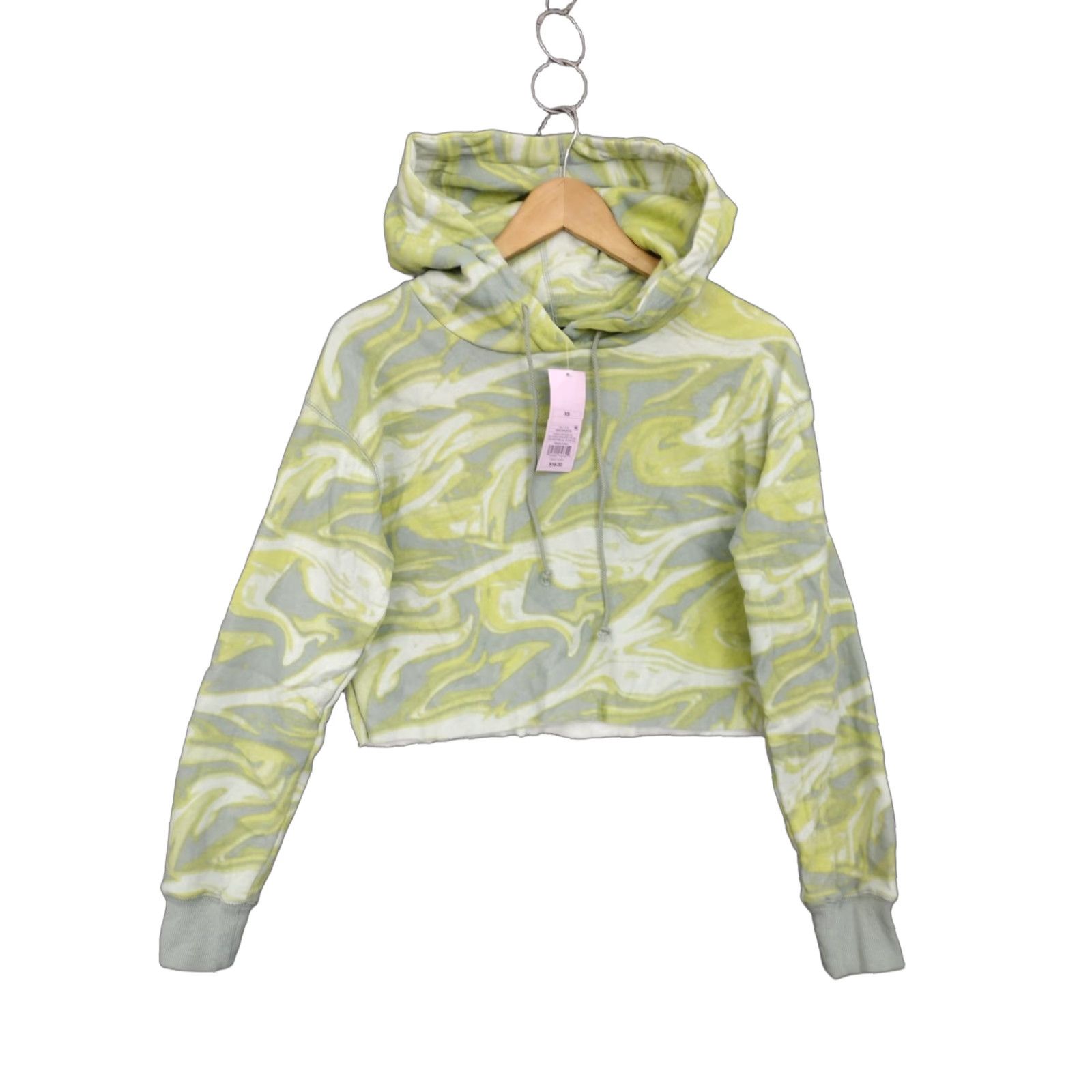 Vintage Nike Wild Fable Hoodie Women's XS Green Crewneck Hooded Pullover Solid Drawstring Activewear Winter 90s (if applicable) Mens Women Girls Size XS / US 0-2 / IT 36-38 - 1 Thumbnail