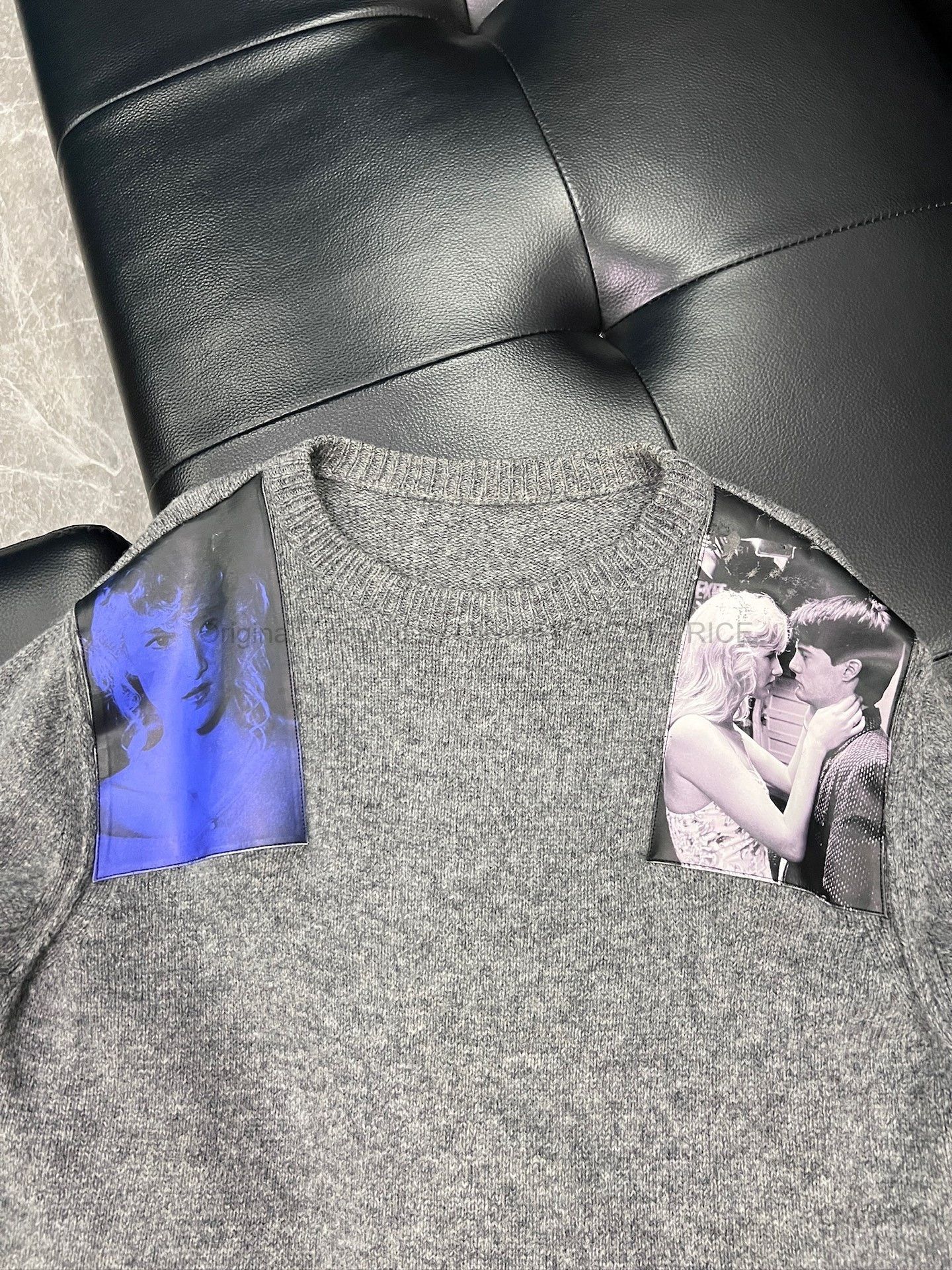 Raf Simons Raf Simons SS19 Blue Velvet Shoulder Graphic BFAJLMN324 Size US L / EU 52-54 / 3 - 3 Thumbnail