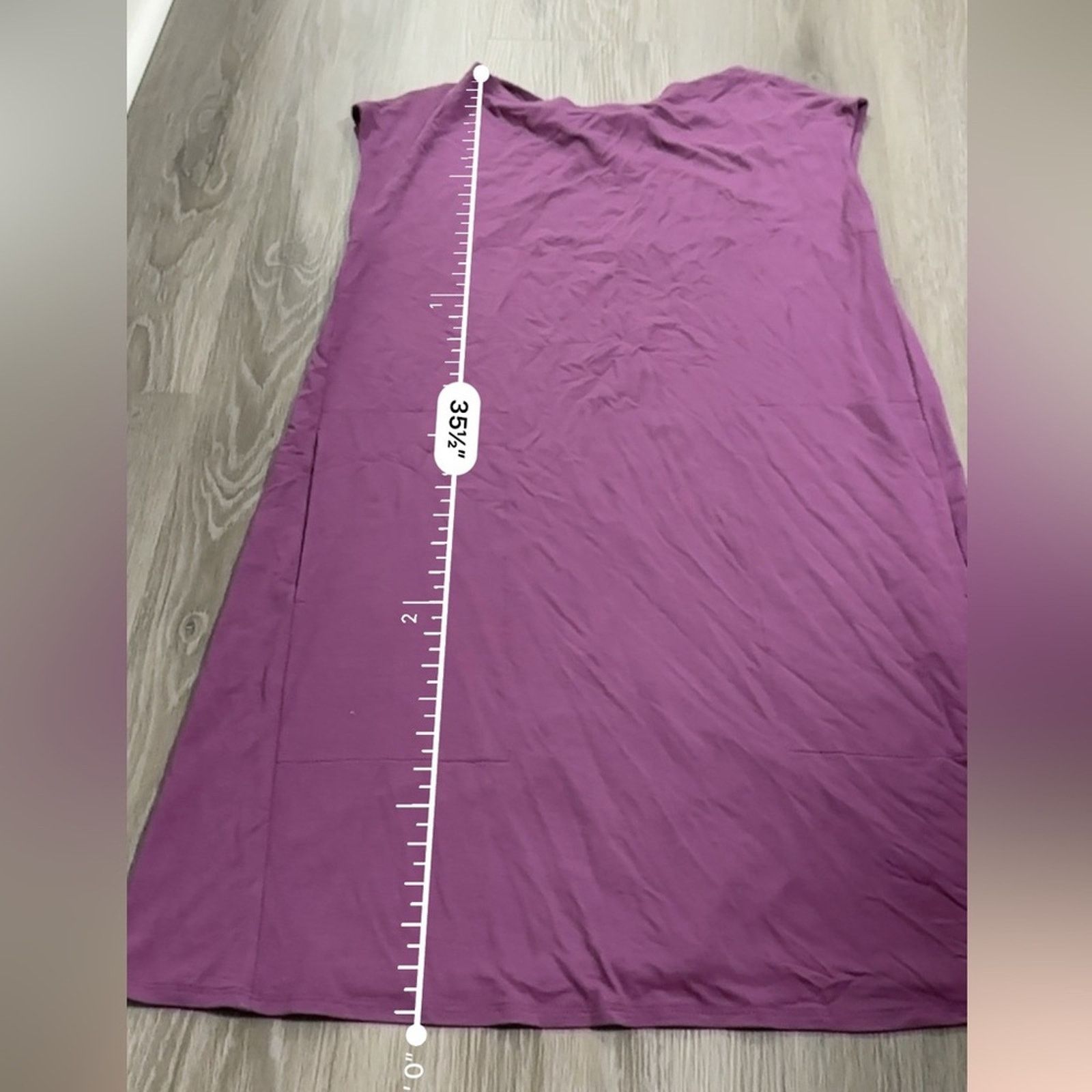 Eileen Fisher Eileen Fisher Purple Twist Back Shift Jersey Dress Size XS Size XS / US 0-2 / IT 36-38 - 10 Thumbnail