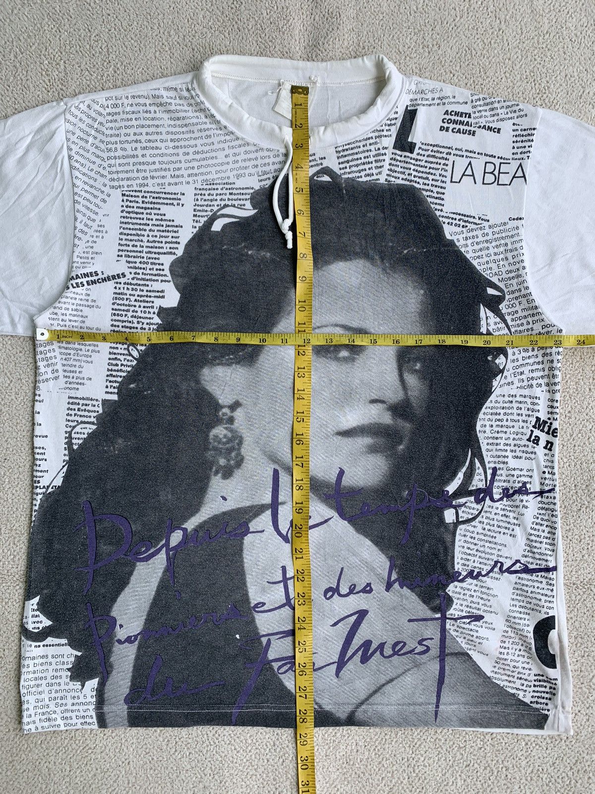 Hysteric Glamour × Japanese Brand vintage 90s french potrait wording tshirt Size US L / EU 52-54 / 3 - 10 Thumbnail