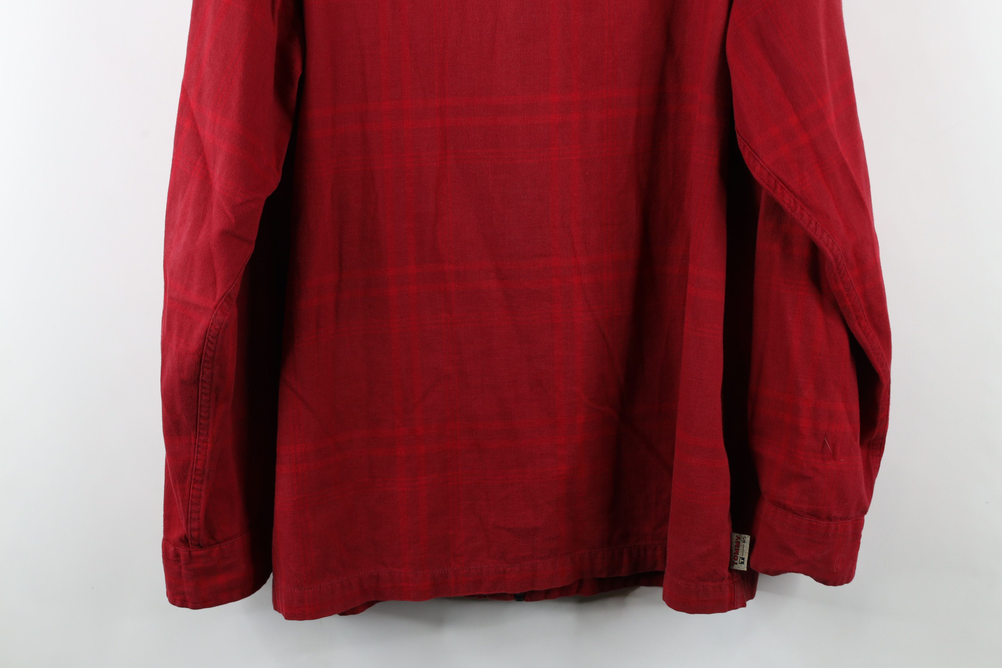 Tommy Hilfiger × Vintage Vintage 90s Tommy Hilfiger Out Flannel Full Zip Shirt Jacket Size US L / EU 52-54 / 3 - 19 Thumbnail