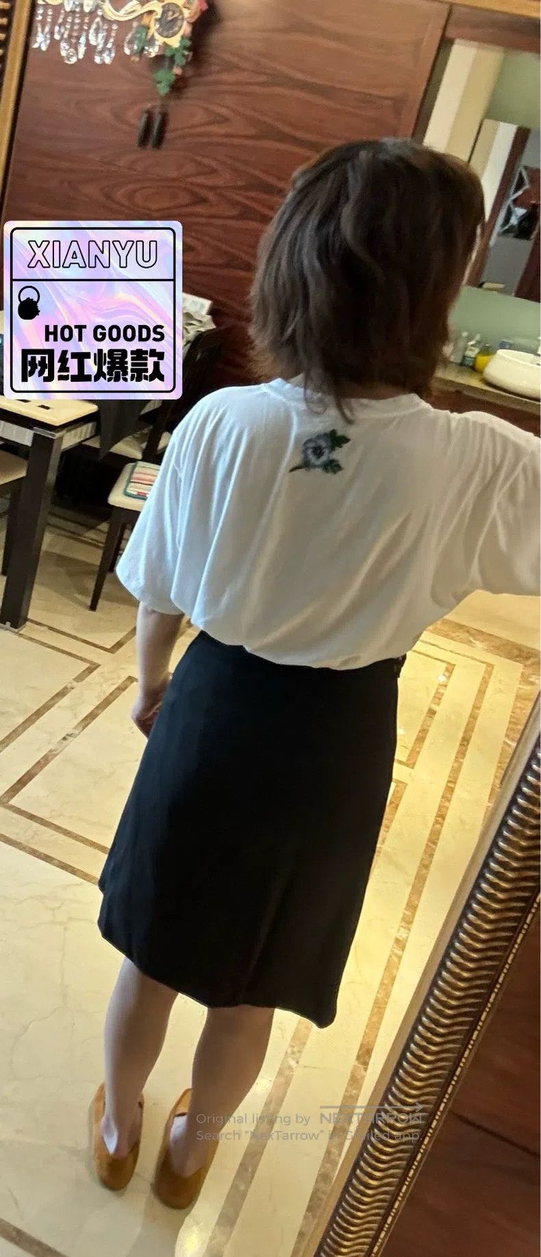 Hermes Hermes Silk Blend, Black, One-Piece Stone Wrap Skirt Size 24" / US 00 / IT 34 - 3 Thumbnail