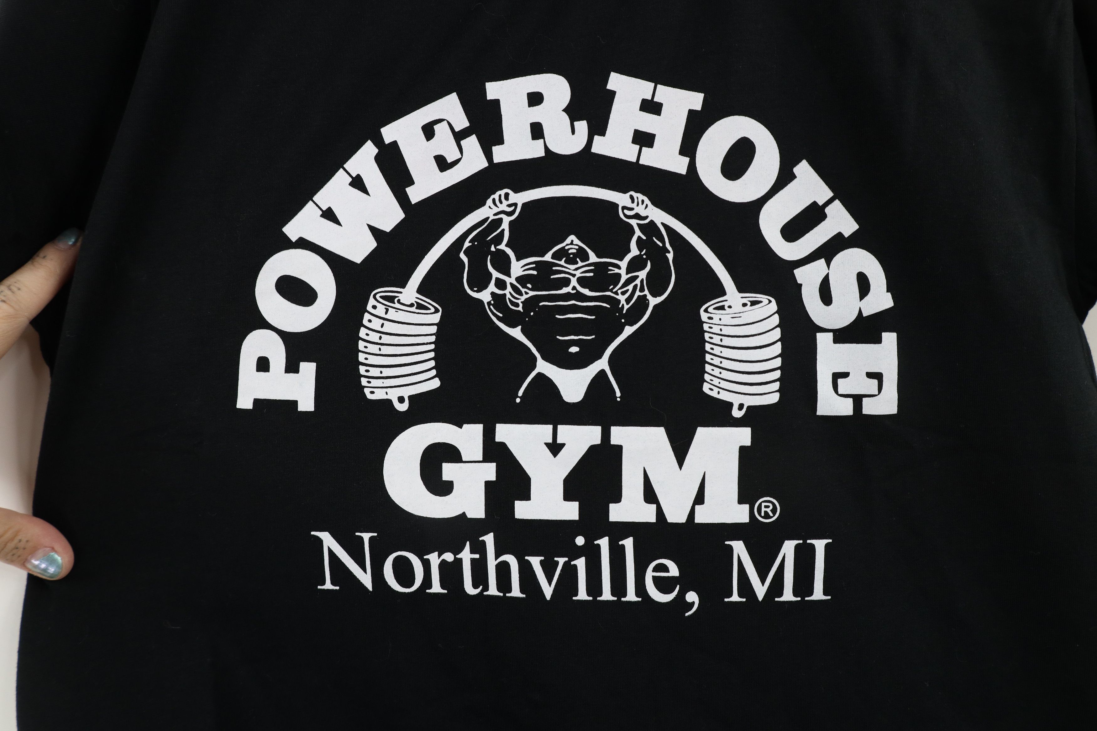 Vintage Deadstock Retro Powerhouse Gym Short Sleeve T-Shirt Black Size US S / EU 44-46 / 1 - 4 Thumbnail