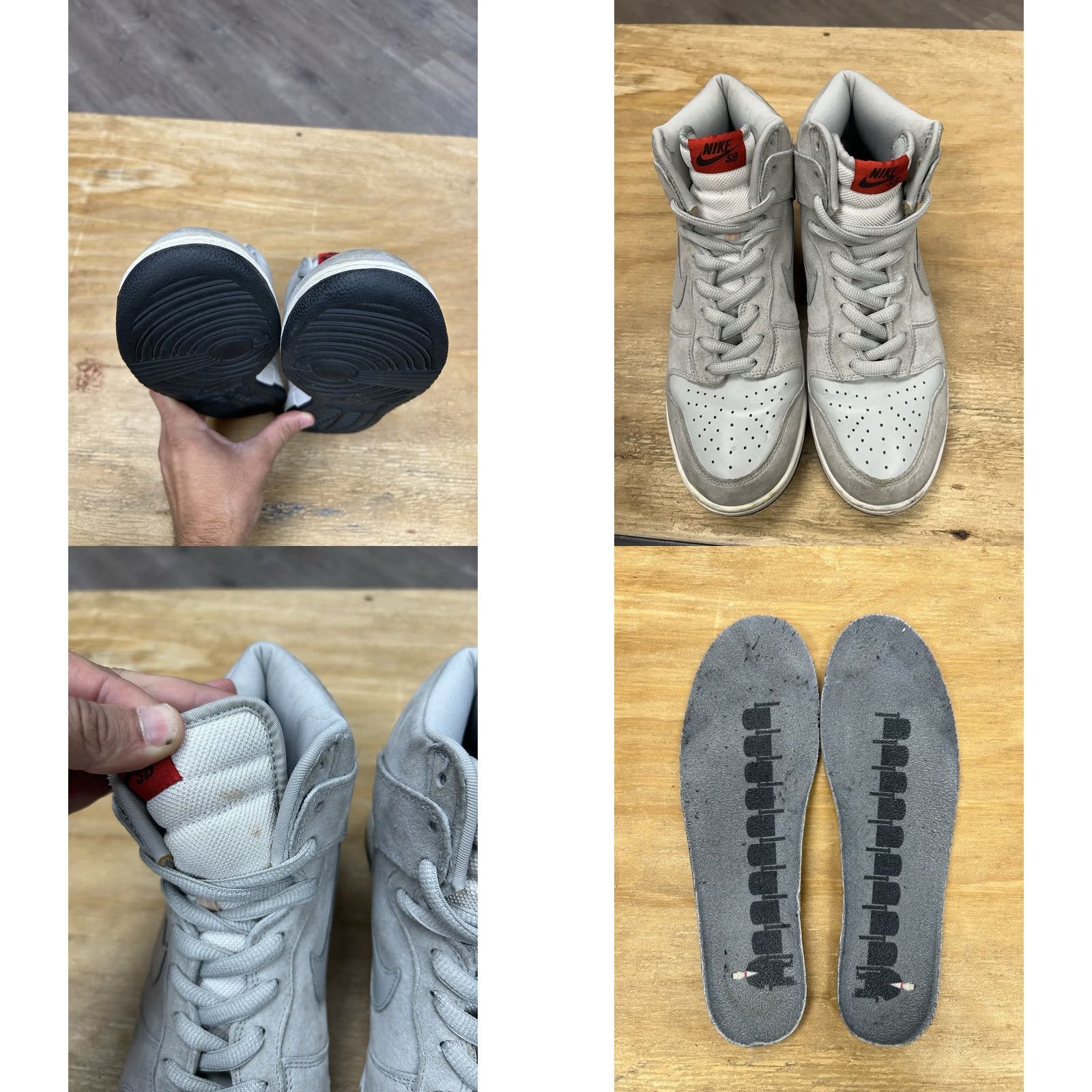 Nike VINTAGE Nike SB Dunk High Pee Wee Herman Size 10 Mens Grey Heather/Grey Heather 2007 Dunks Rare Skate Shoes Size US 9 / EU 42 - 11 Thumbnail