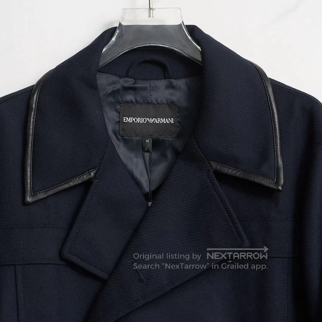 Emporio Armani Emporio Armani Men's Navy Double-Breasted Coat. Size US L / EU 52-54 / 3 - 3 Thumbnail