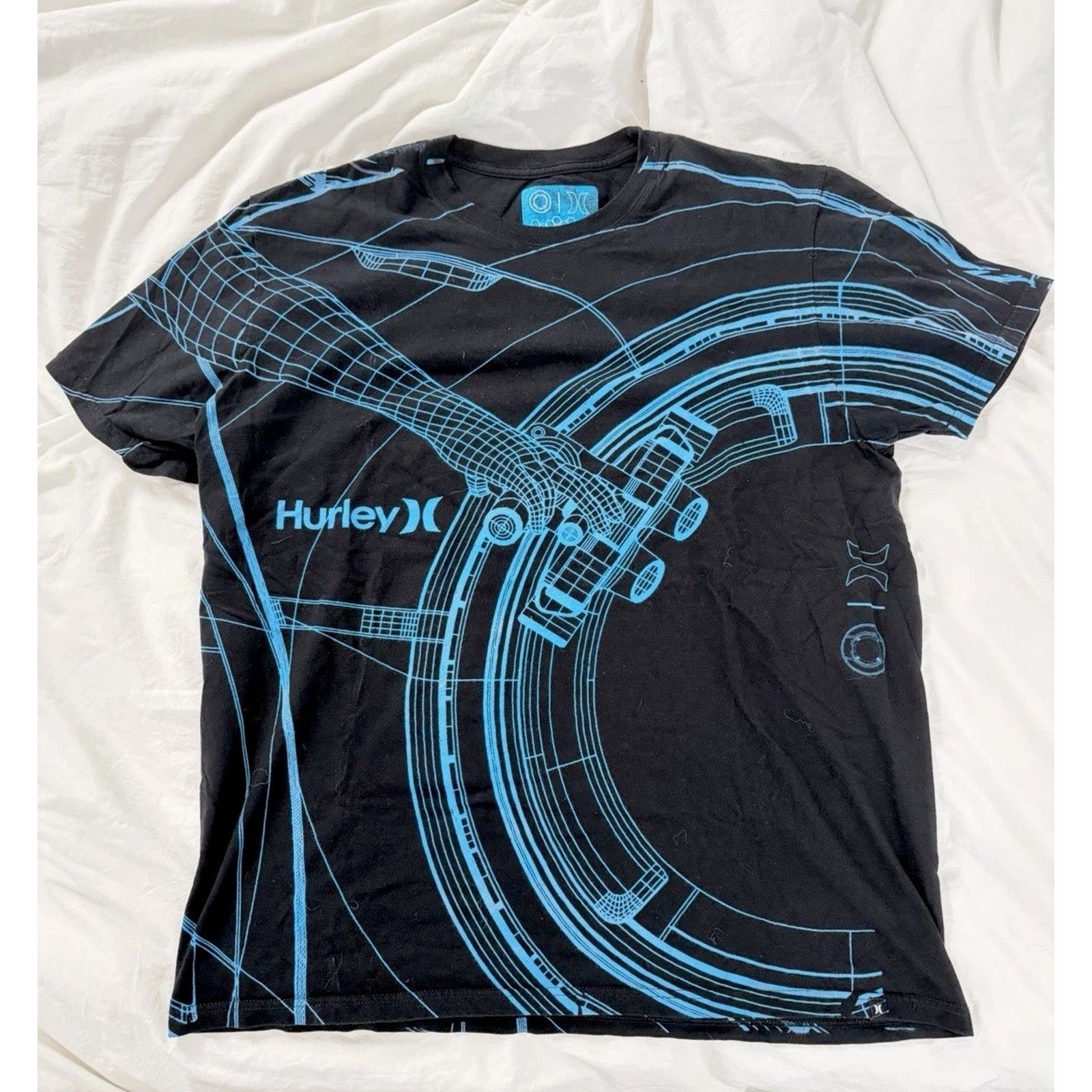 Hurley X Tron Legacy Light cycle Disney T-Shirt Vintage