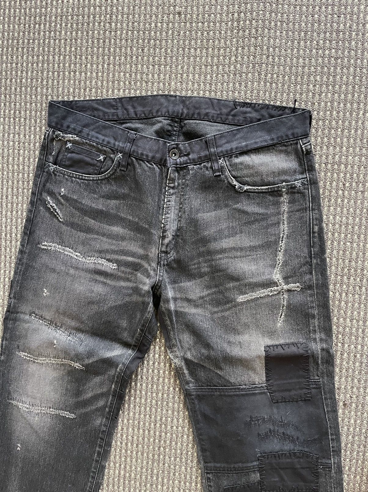 Neighborhood 2007 NBHD Black Icon Patch Jeans Size US 34 / EU 50 - 3 Thumbnail