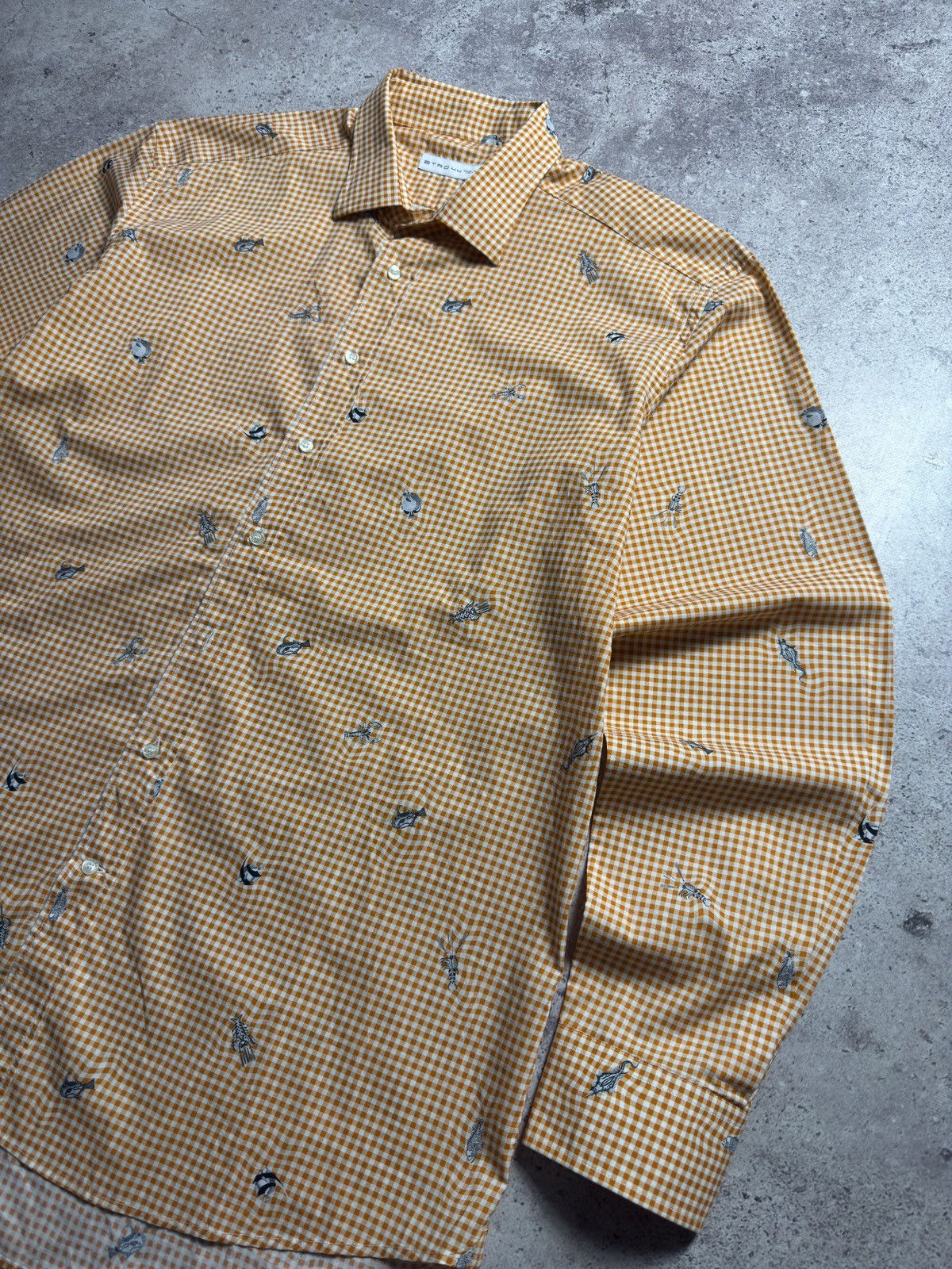 Etro Etro Fish Printed Button Ups Shirt Size US L / EU 52-54 / 3 - 2 Thumbnail