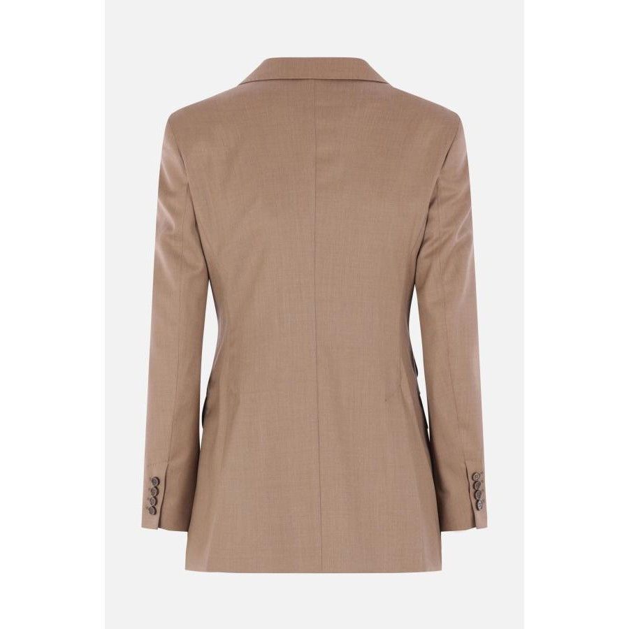 Max Mara MAX MARA Cupola Brown Wool/Twill Double-Breasted Jacket New Size M / US 6-8 / IT 42-44 - 2 Thumbnail