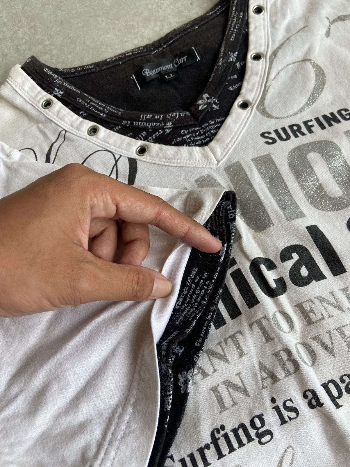 If Six Was Nine × Japanese Brand × Le Grande Bleu (L.G.B.) Beaumont Carr Poem Tshirt Size US L / EU 52-54 / 3 - 5 Thumbnail