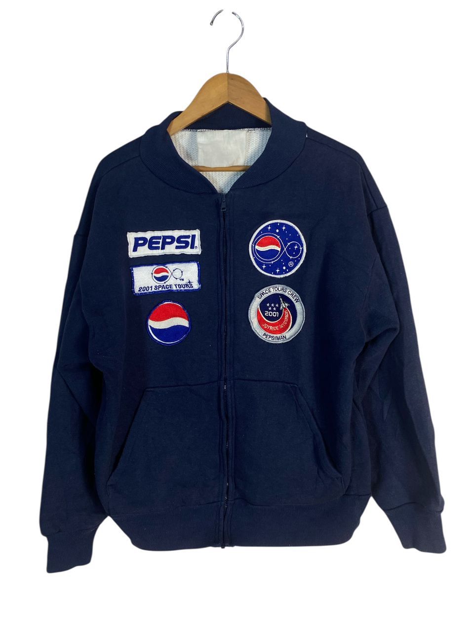 Unbrand Pepsi patches zipper sweater