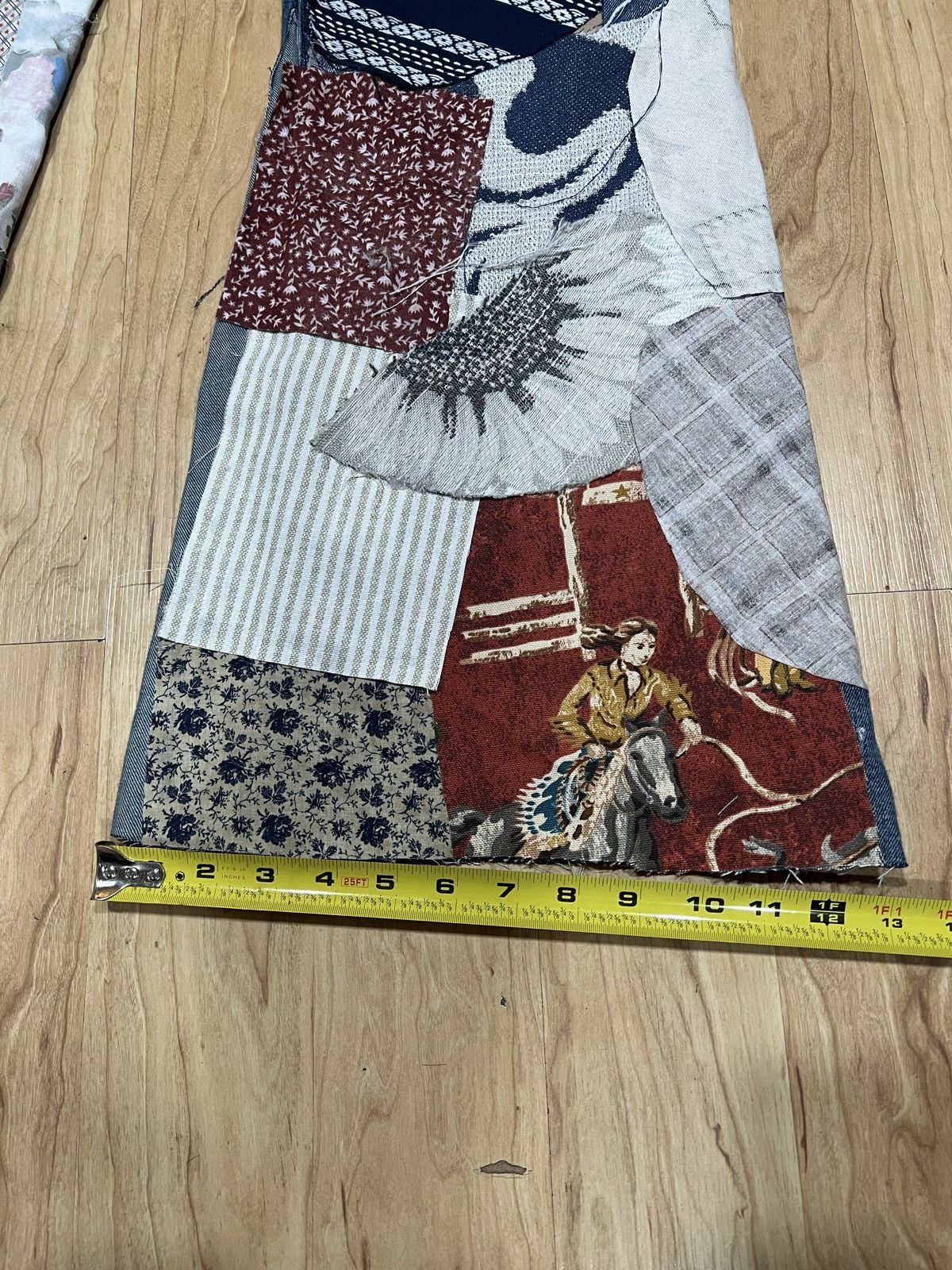 Designer INSANE HIPPIE REMAKE COWBOY PATCHWORK REMAKE FLARED DENIM Size US 36 / EU 52 - 4 Thumbnail