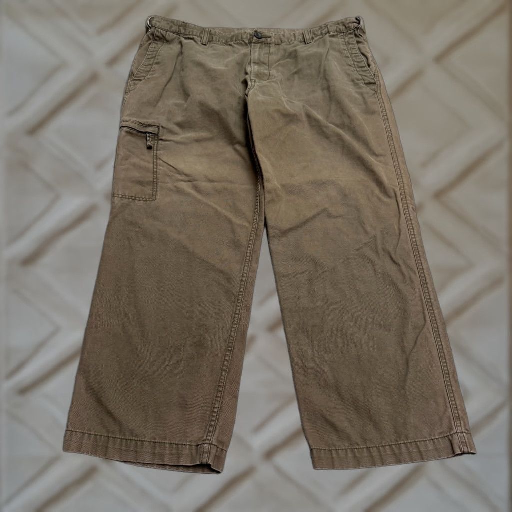 Dockers DOCKERS Pants Adult 42 Brown Canvas Carpenter Workwear 5-Pocket Straight Mens Size US 42 / EU 58 - 1 Thumbnail