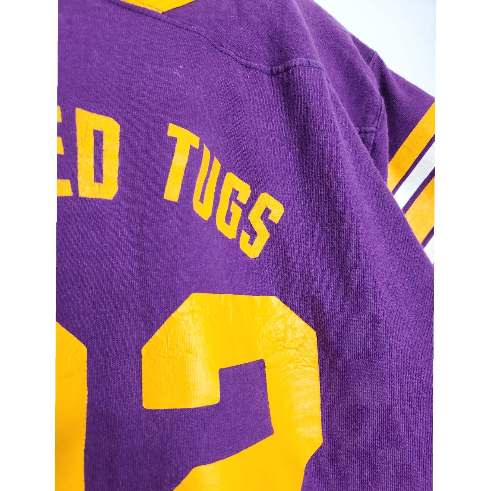 Russell Athletic VINTAGE Russell Athletic United Tugs Purple Double Sided Jersey Shirt Large Size US L / EU 52-54 / 3 - 7 Thumbnail