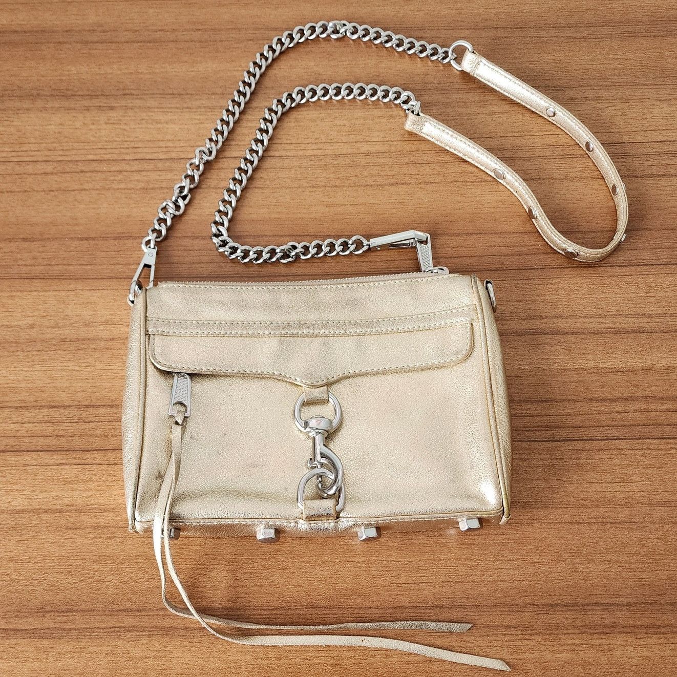 Rebecca Minkoff Rebecca Minkoff Mini M.A.C. Metallic Gold Crossbody Bag Size ONE SIZE - 2 Thumbnail