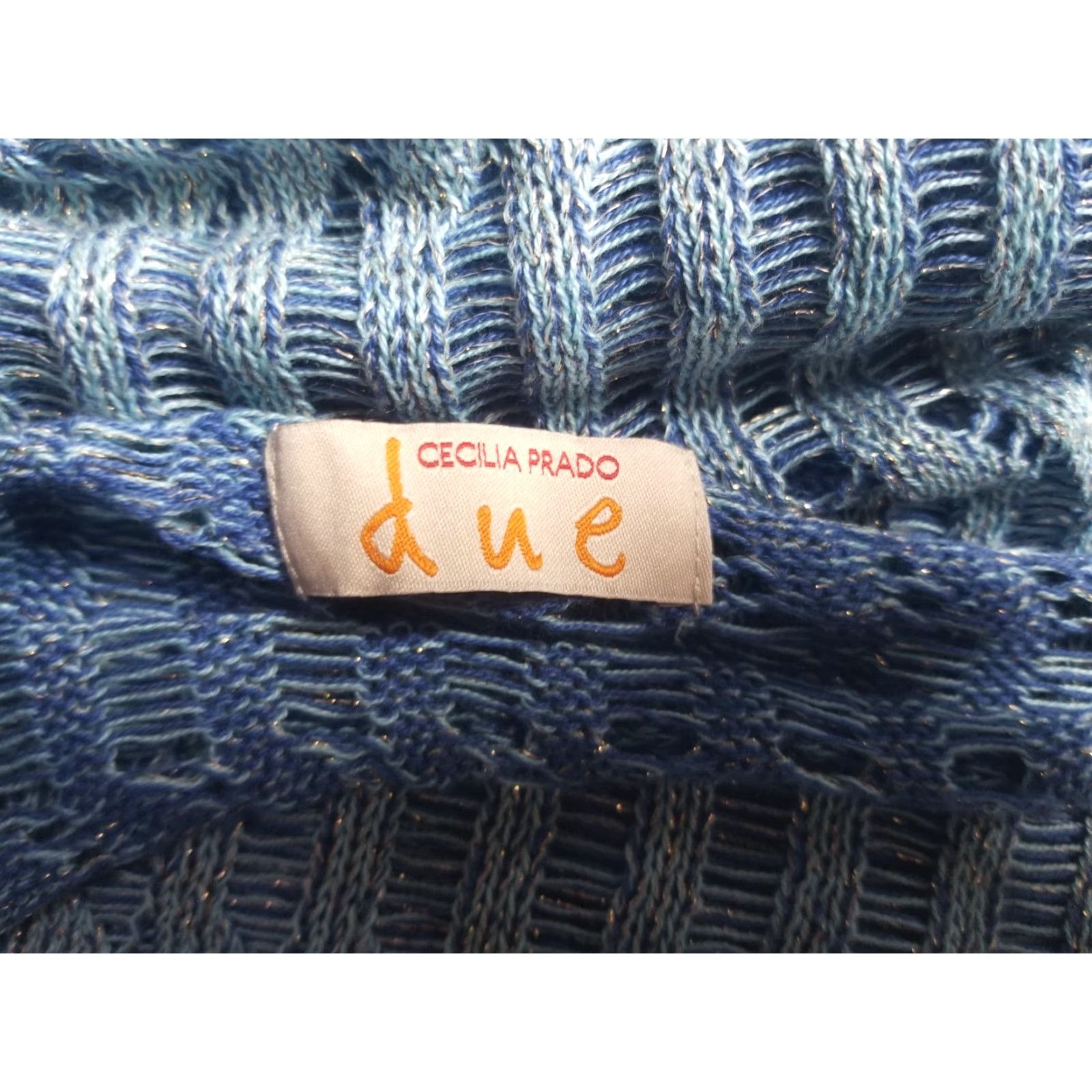 Vintage Cecilia Prado Anthropologie Crochet Cover Up Boxy Fit Blue Women One Size Size ONE SIZE - 6 Thumbnail