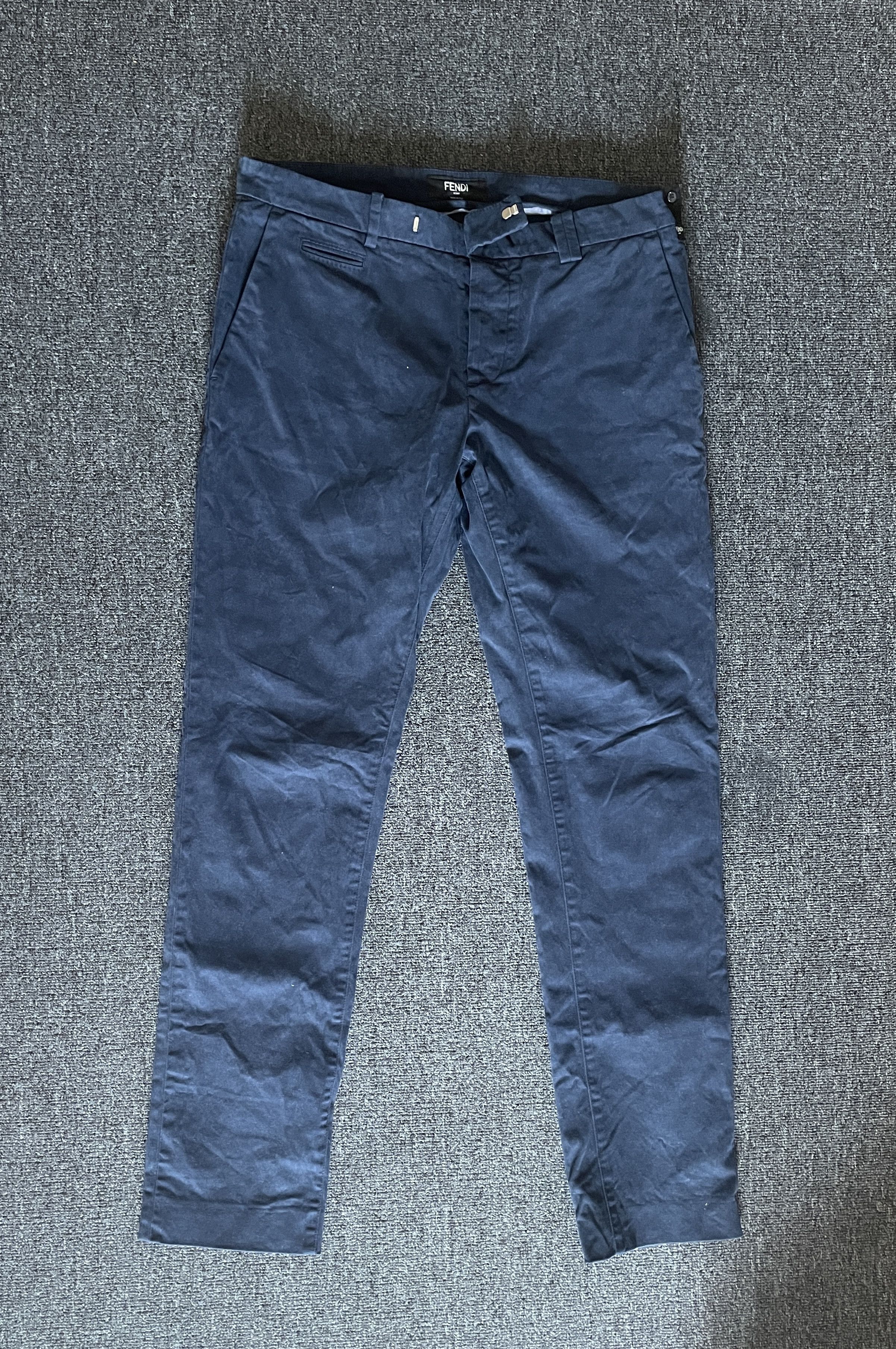 Fendi Fendi blue casual pants trouser size 50/34 Size US 34 / EU 50 - 1 Thumbnail