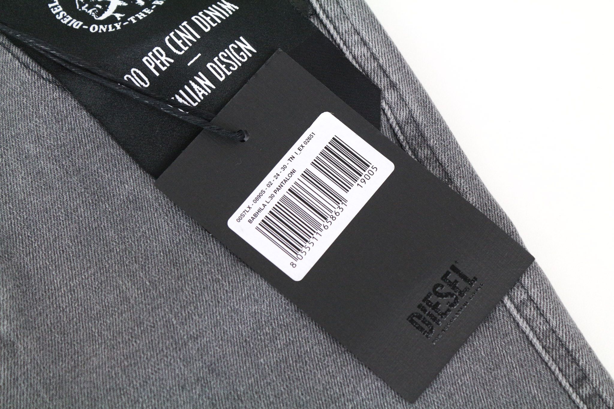 Diesel BABHILA 0890S W24/L30 Grey Stretch Buttoned Jeans 69900 Size 24" / US 00 / IT 34 - 4 Thumbnail