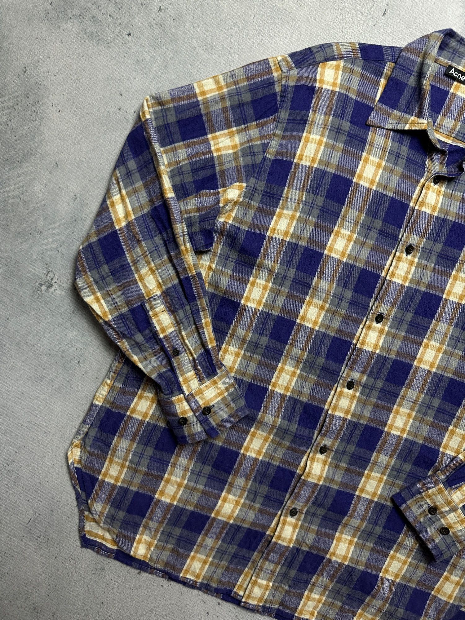 Acne Studios Acne Studios Checked Plaid Button-Up Embroidered Face Logo Size US S / EU 44-46 / 1 - 3 Thumbnail