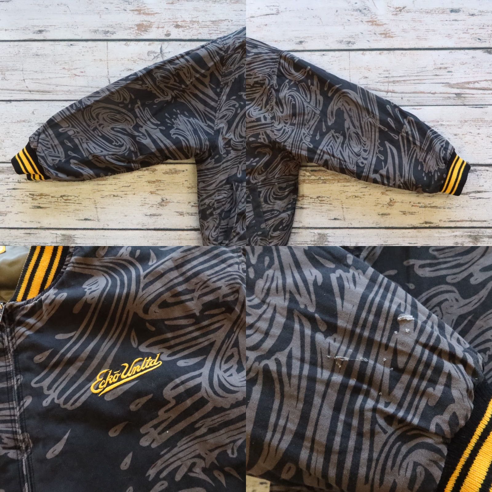 Ecko Unltd. VINTAGE Ecko Unltd. Reversible Quilted Bomber Jacket Men XL Gray/Navy Size US XL / EU 56 / 4 - 11 Thumbnail