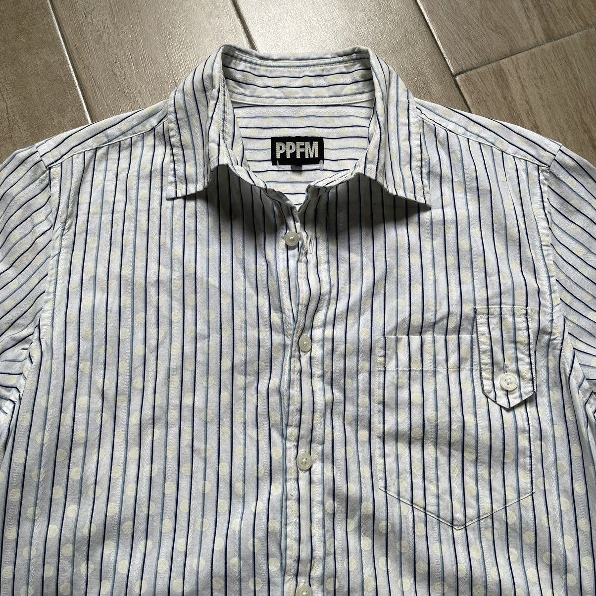 Designer × Japanese Brand × PPFM PPFM Polcadot stripe button up Size US M / EU 48-50 / 2 - 2 Thumbnail
