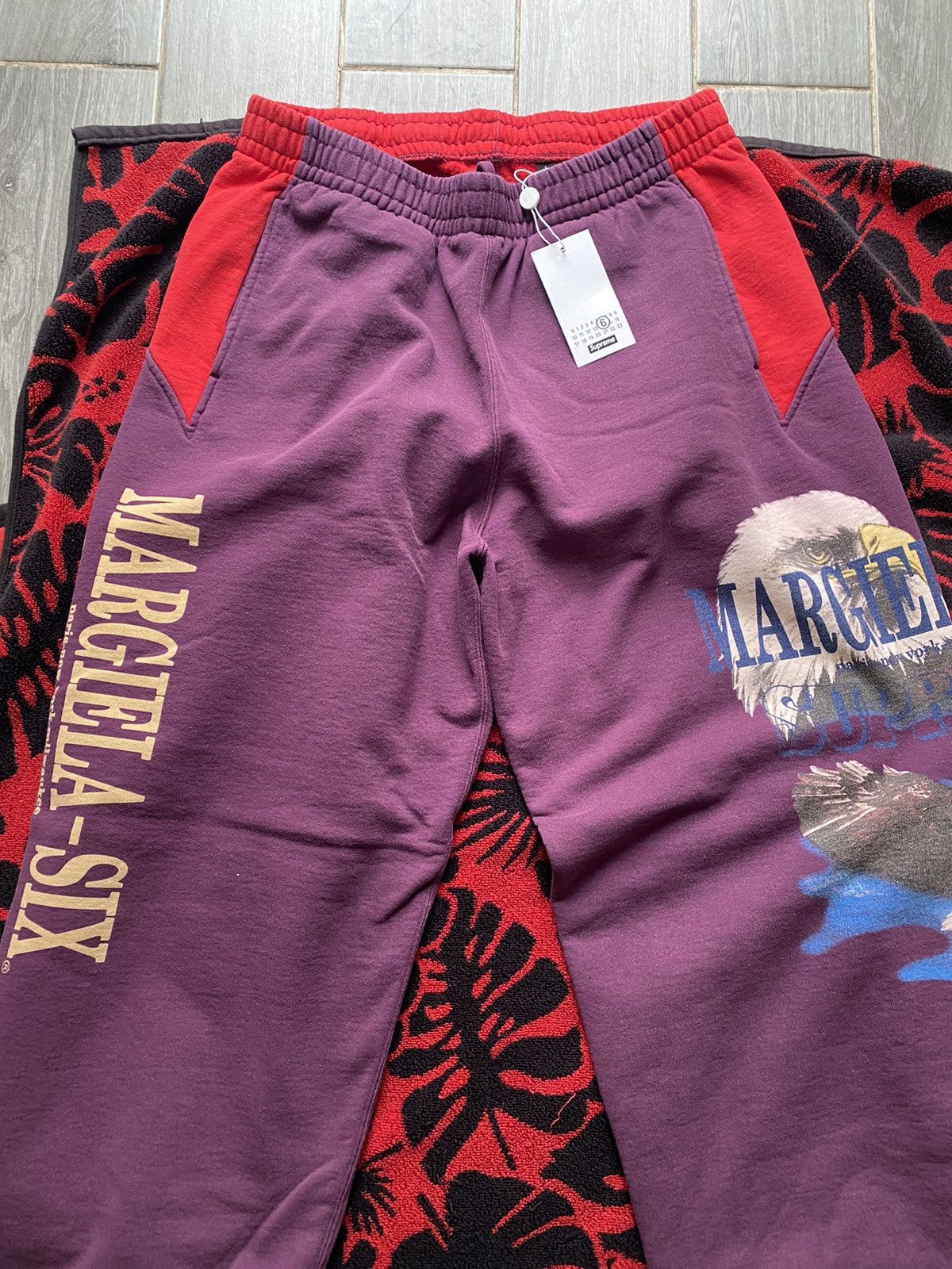 Maison Margiela × Supreme Supreme MM6 Maison Margiela Eagle Sweatpants Large Size US 34 / EU 50 - 3 Thumbnail