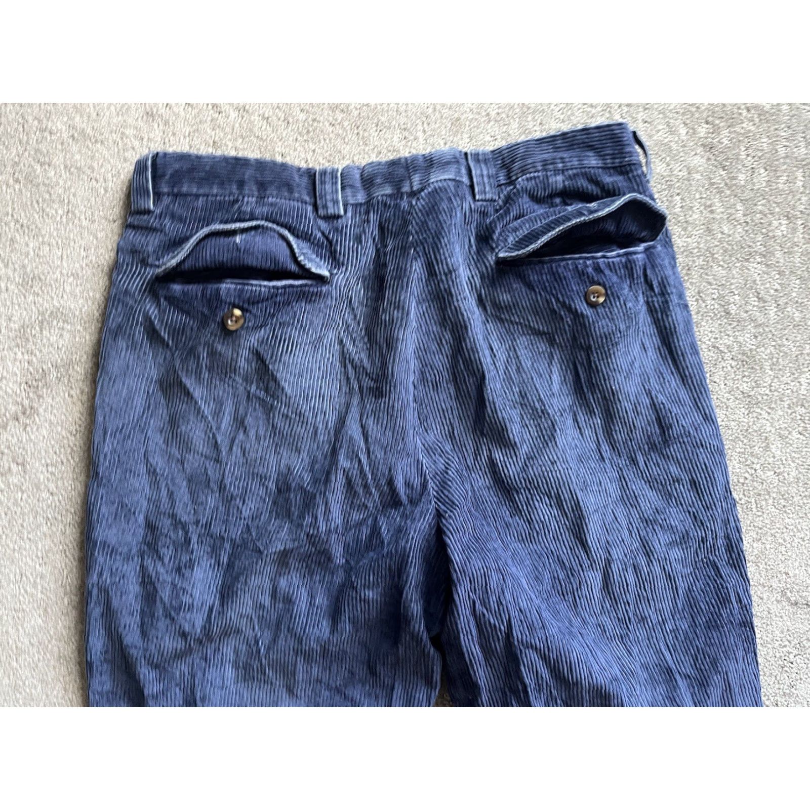 Vintage VINTAGE LL Bean Corduroy Pants Mens 32x29 Blue Chino Straight Leg 90s Size US 32 / EU 48 - 4 Thumbnail