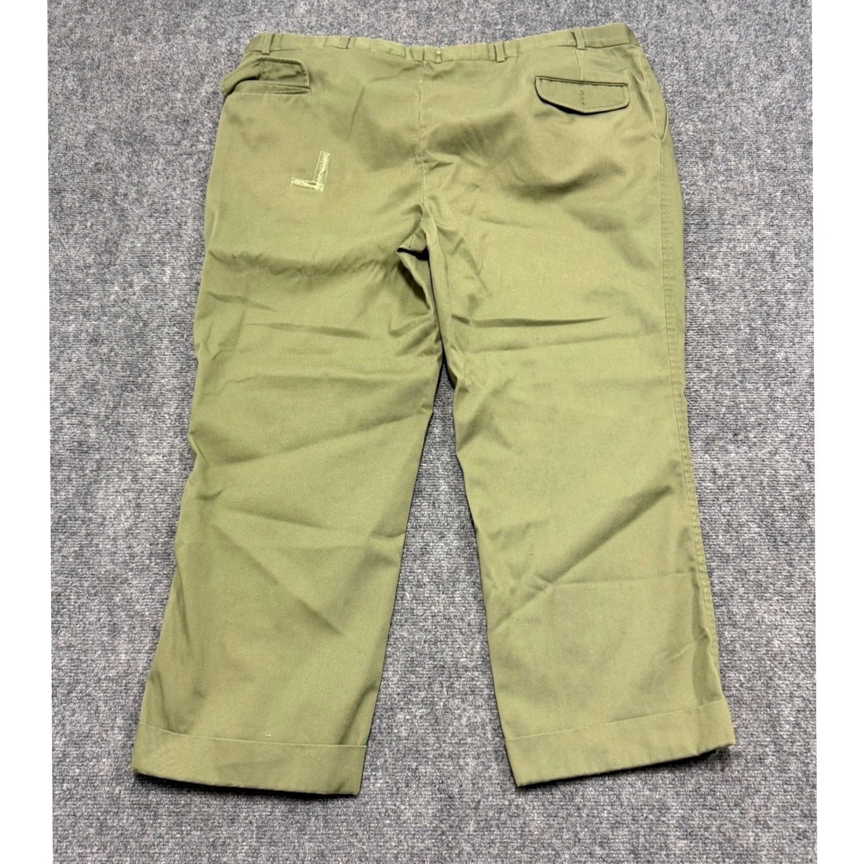Vintage VINTAGE L.L.Bean Pants Dress Pants Men 42x28 Olive Green Cotton Blend Made In USA Distressed Inseam 28 Men Size US 42 / EU 58 - 2 Thumbnail