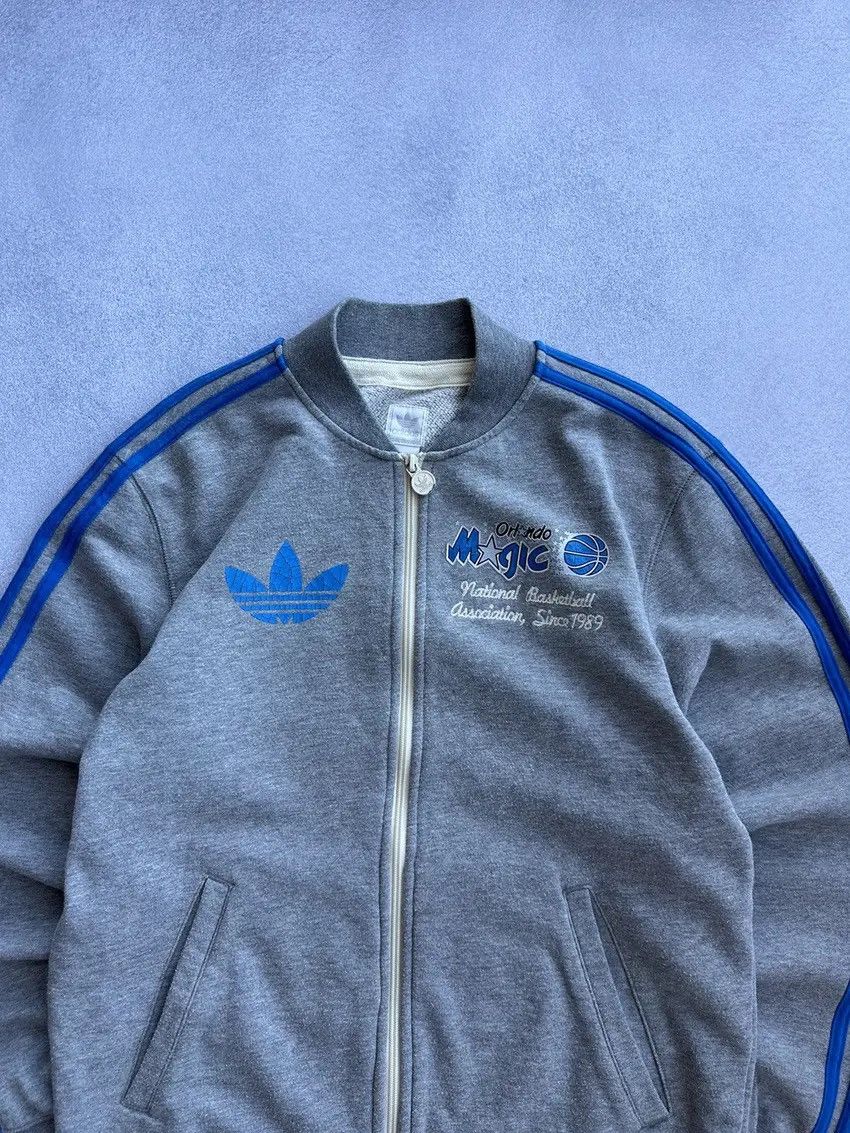 Adidas × NBA × Vintage Vintage Adidas Orlando Magic NBA Grey Track Jacket Size US S / EU 44-46 / 1 - 3 Thumbnail