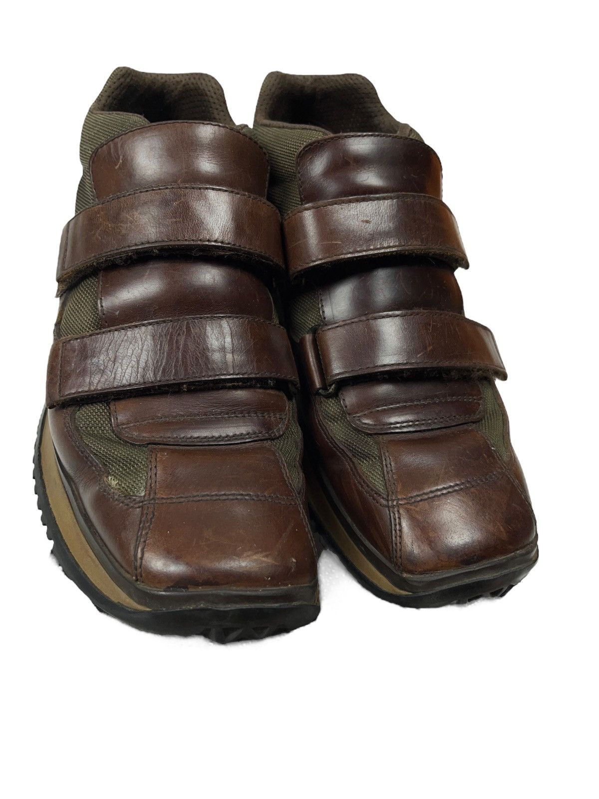 Prada Vintage AW98 Prada Velcro Tech Boots Brown Leather Archival Size US 10 / EU 43 - 7 Thumbnail
