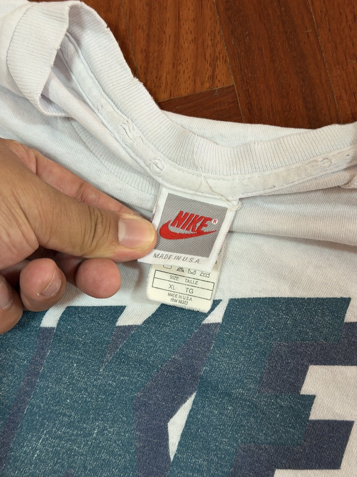 Nike Vintage Nike Big Spellouts 90's Made in USA T-shirt Size US XL / EU 56 / 4 - 3 Thumbnail