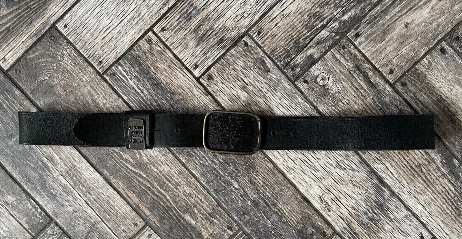 Vintage CHOPPER CREW ARIZONA MOTO BIKER BIKE COW GENUINE BELT 120 cm Size ONE SIZE - 1 Thumbnail