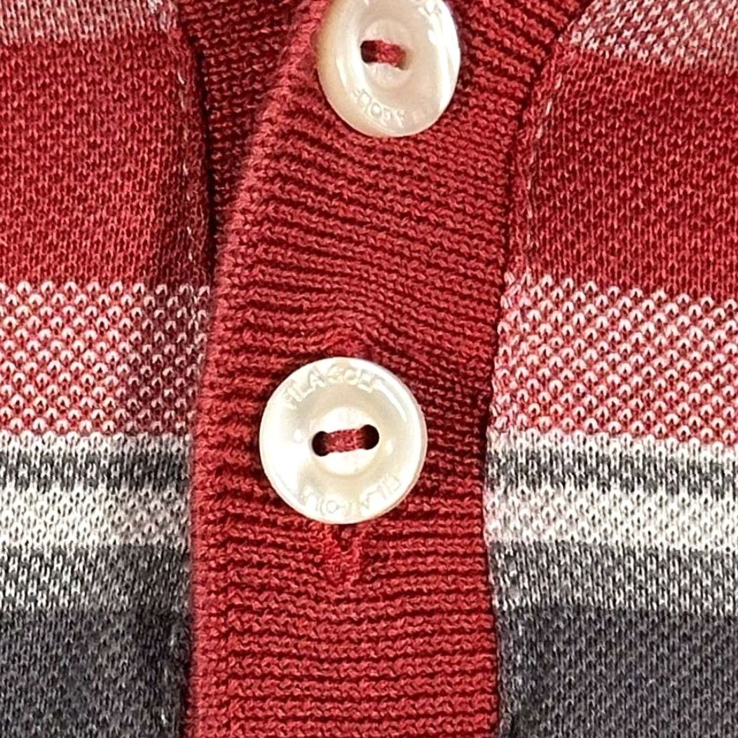 Fila VINTAGE Fila Polo Shirt Mens Adult MEDIUM Red Striped Tennis Retro 80s Y2K Cotton Knit Short Sleeve Collared Regular Fit Size US M / EU 48-50 / 2 - 7 Thumbnail