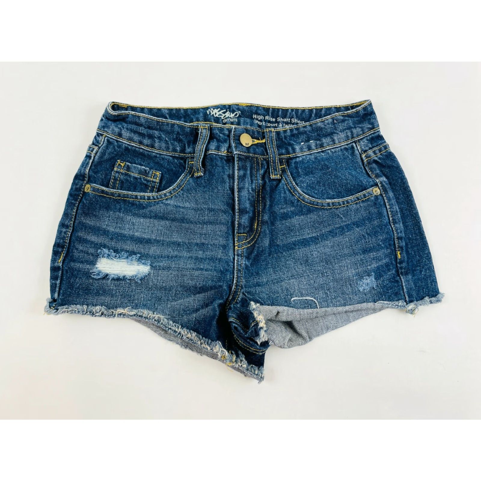 Mossimo Mossimo Shorts Women's 00/24 Blue Denim Distressed High Rise Cut-Off Short Size 26" / US 2 / IT 38 - 2 Thumbnail
