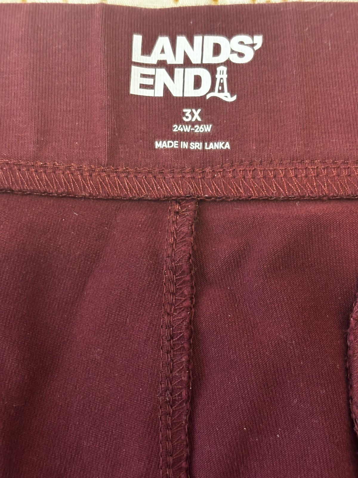 Lands' End Women’s burgundy Pants.wp2125 Size 42" / US 20 - 10 Thumbnail