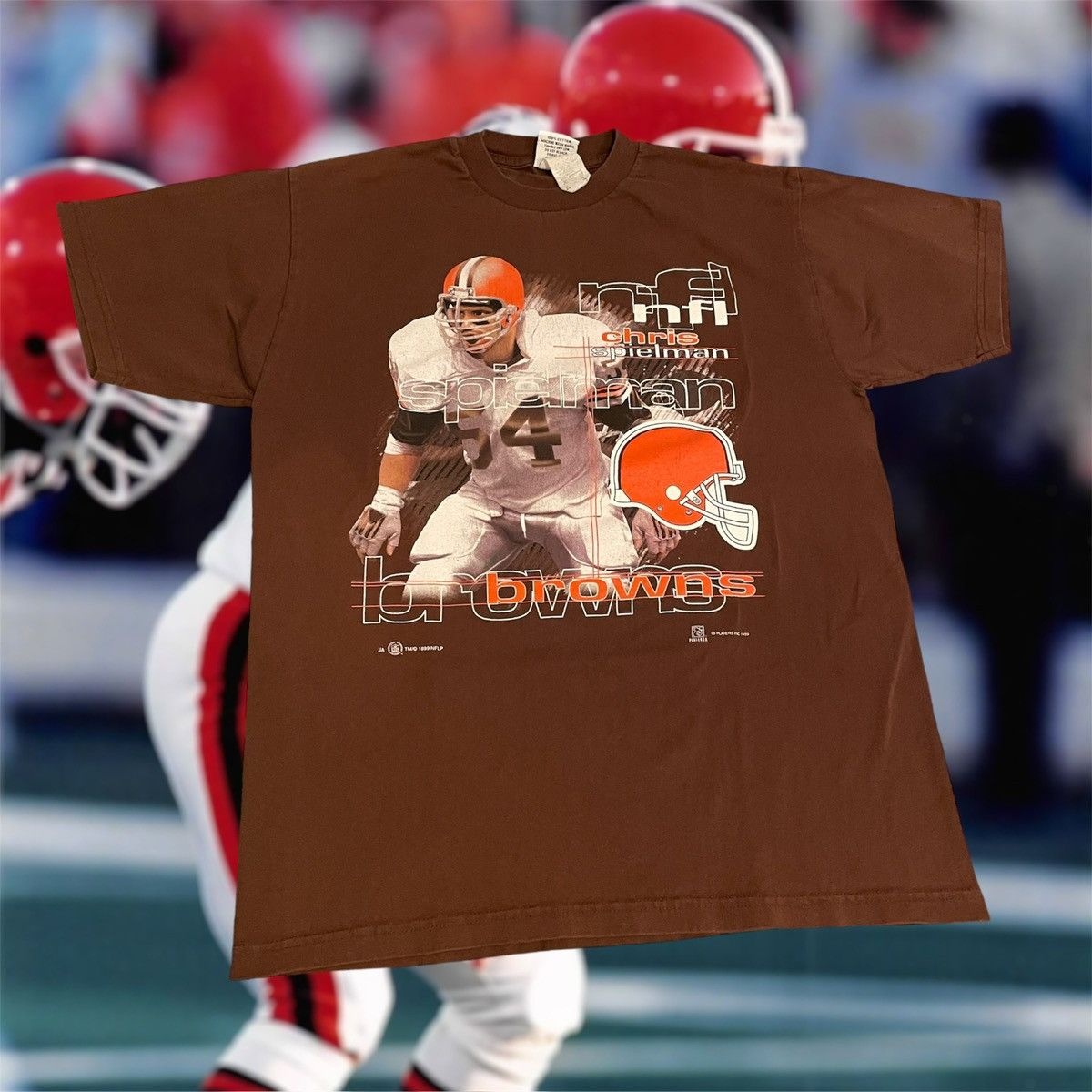 Vintage 1999 NFL Chris Spielman Cleveland Browns Tee