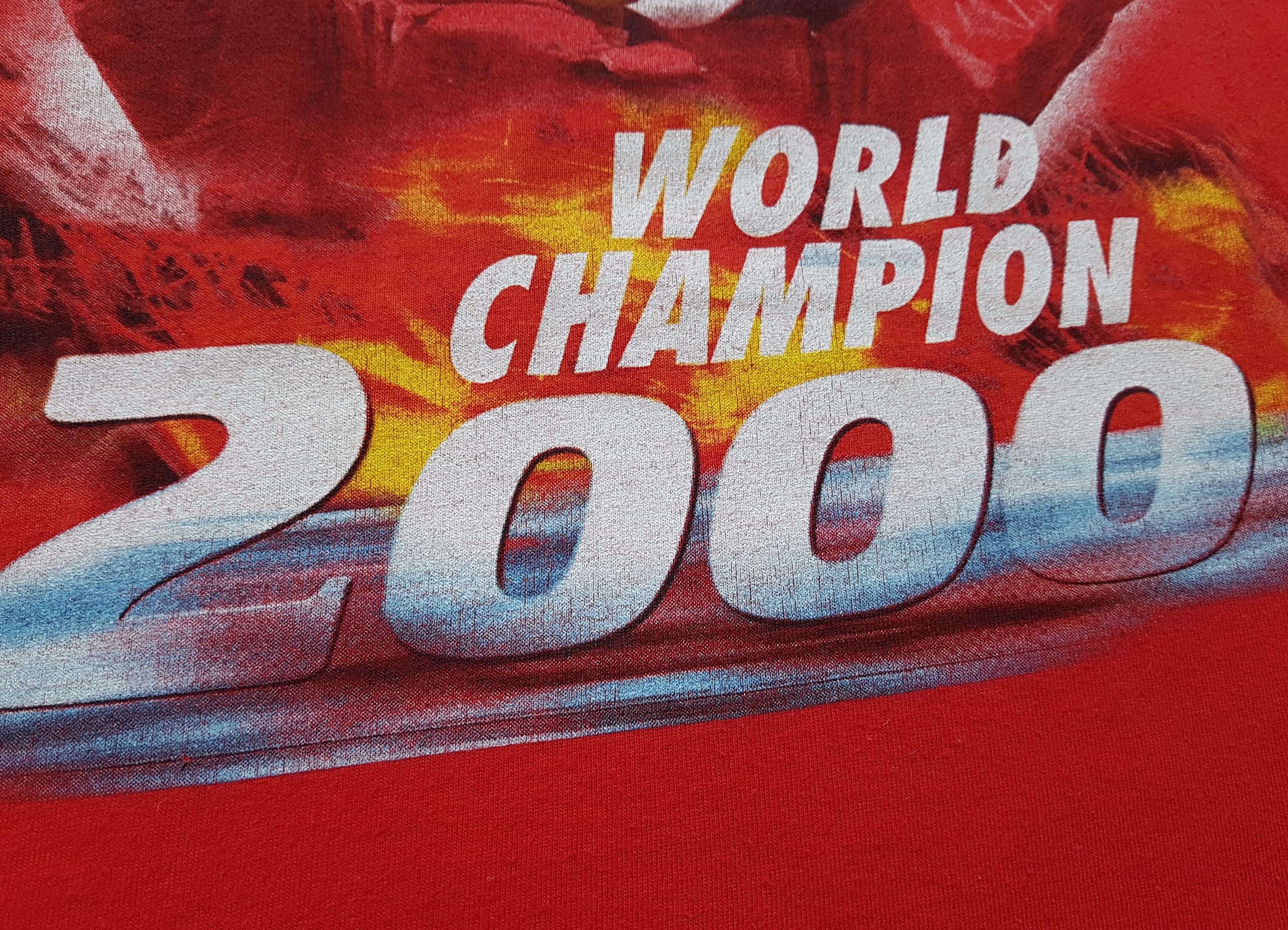 Formula 1 MICHAEL SCHUMACHER F1 2000 CHAMPION FERRARI T SHIRT Size US M / EU 48-50 / 2 - 8 Thumbnail