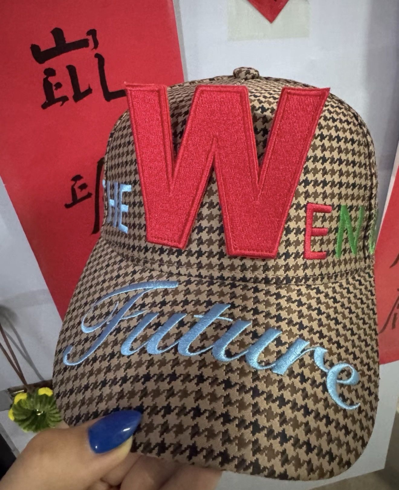 Walter Van Beirendonck Walter Van Beirendonck 23FW Houndstooth Baseball Cap Size ONE SIZE - 1 Thumbnail