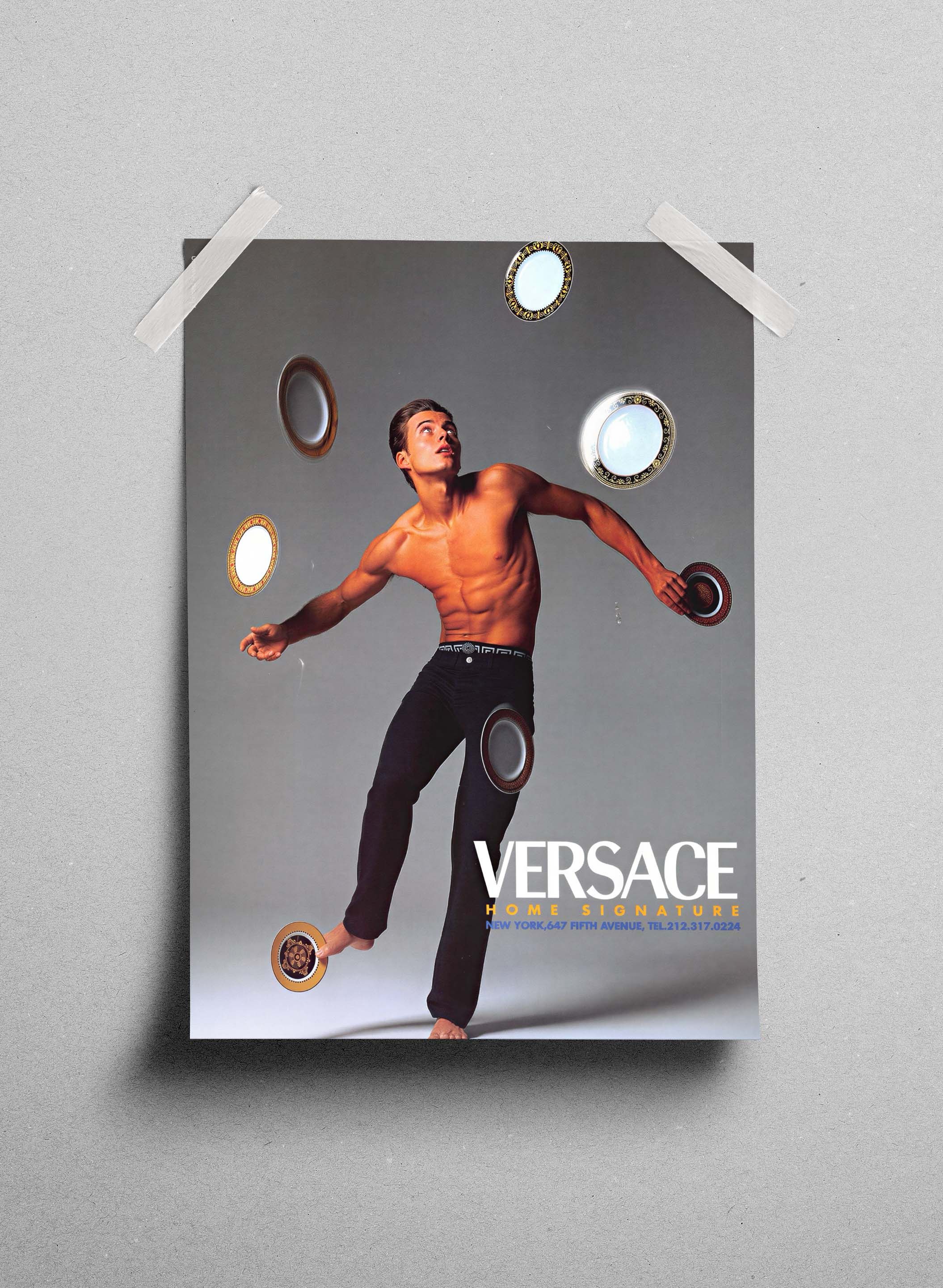 Versace 90s Versace Poster Gift Vintage Archive Book Logo Magazine Size ONE SIZE - 2 Thumbnail
