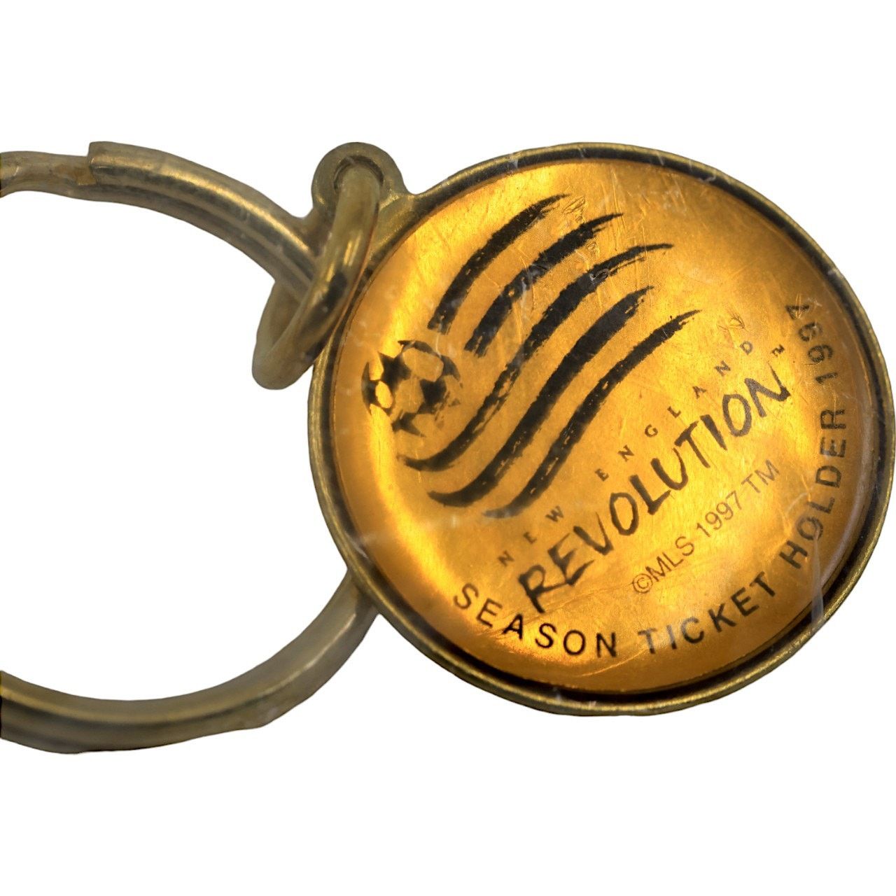 Other New England Revolution 97 Season Ticket Holder Gold Keychain Size ONE SIZE - 1 Thumbnail