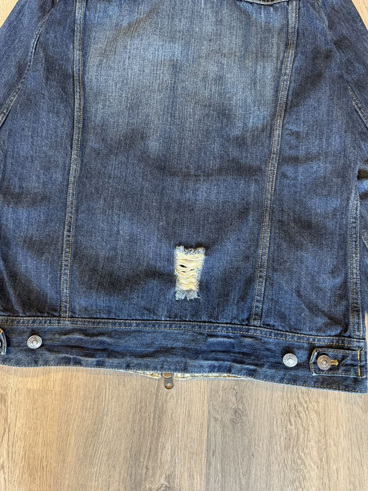 Japanese Brand DISTRESSED DENIM JACKET BY SPINALH LIKE LGB STYLE Size US L / EU 52-54 / 3 - 8 Thumbnail