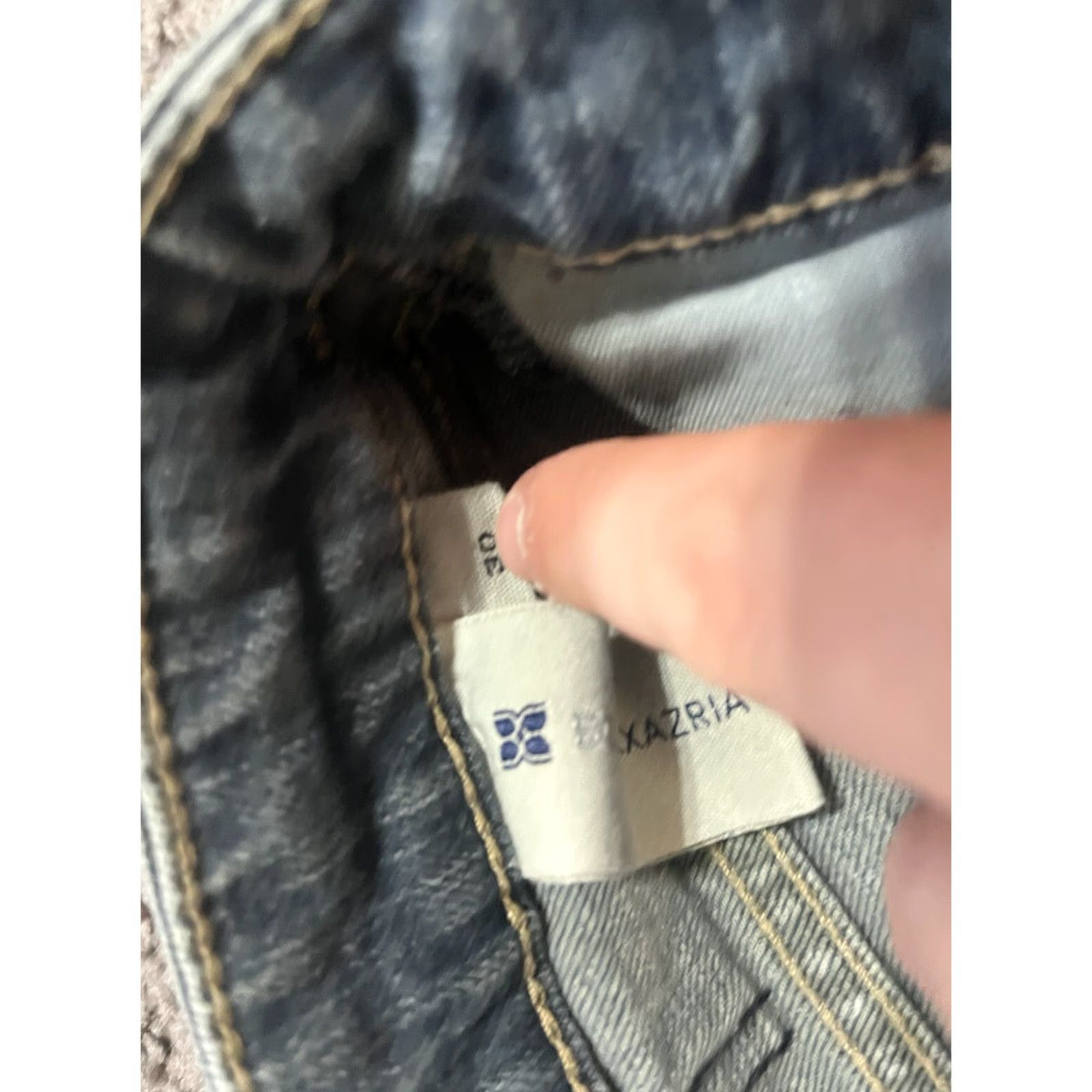 Bcbgmaxazria BCBGMAXAZRIA Jeans Women Cropped Marta Fashion Slim Low Flap Pockets 30 Dark Blue Size 30" / US 8 / IT 44 - 6 Thumbnail