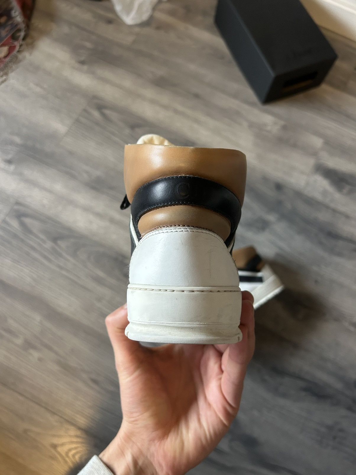 Dior Dior Homme High-Top Leather Sneakers in White and Tan Size US 8 / EU 41 - 8 Thumbnail